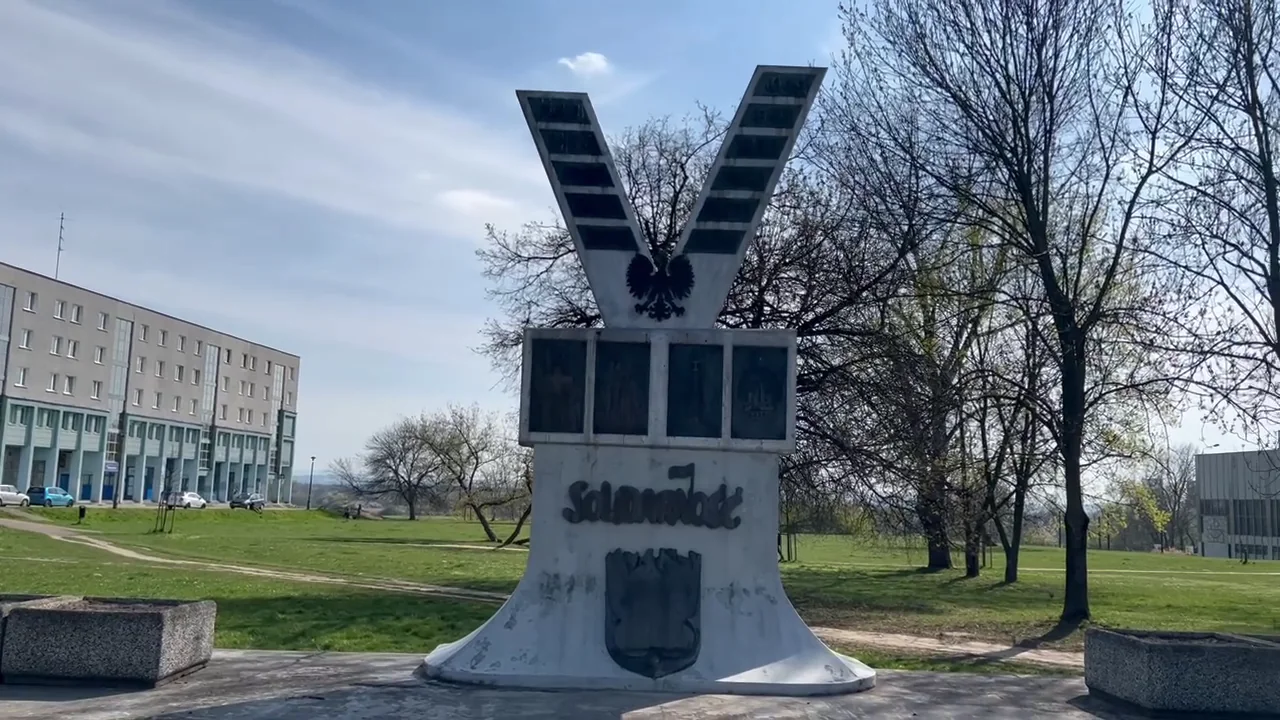 Solidarity and resistance memorial in Nowa Huta