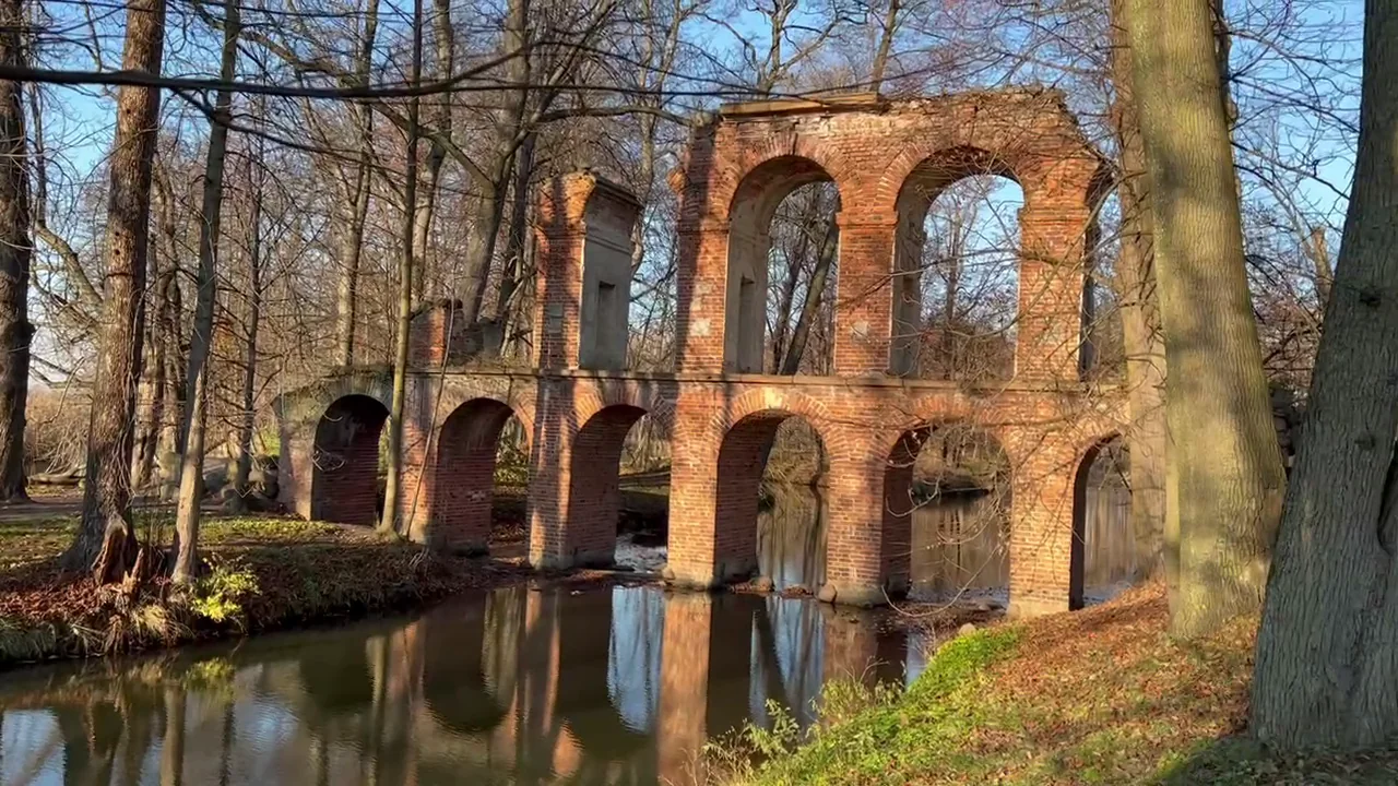 Romantic ruins in Arkadia park