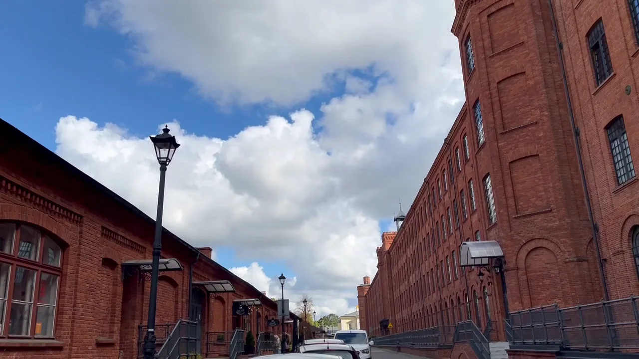 Red-brick factory complex at Księży Młyn in Łódź