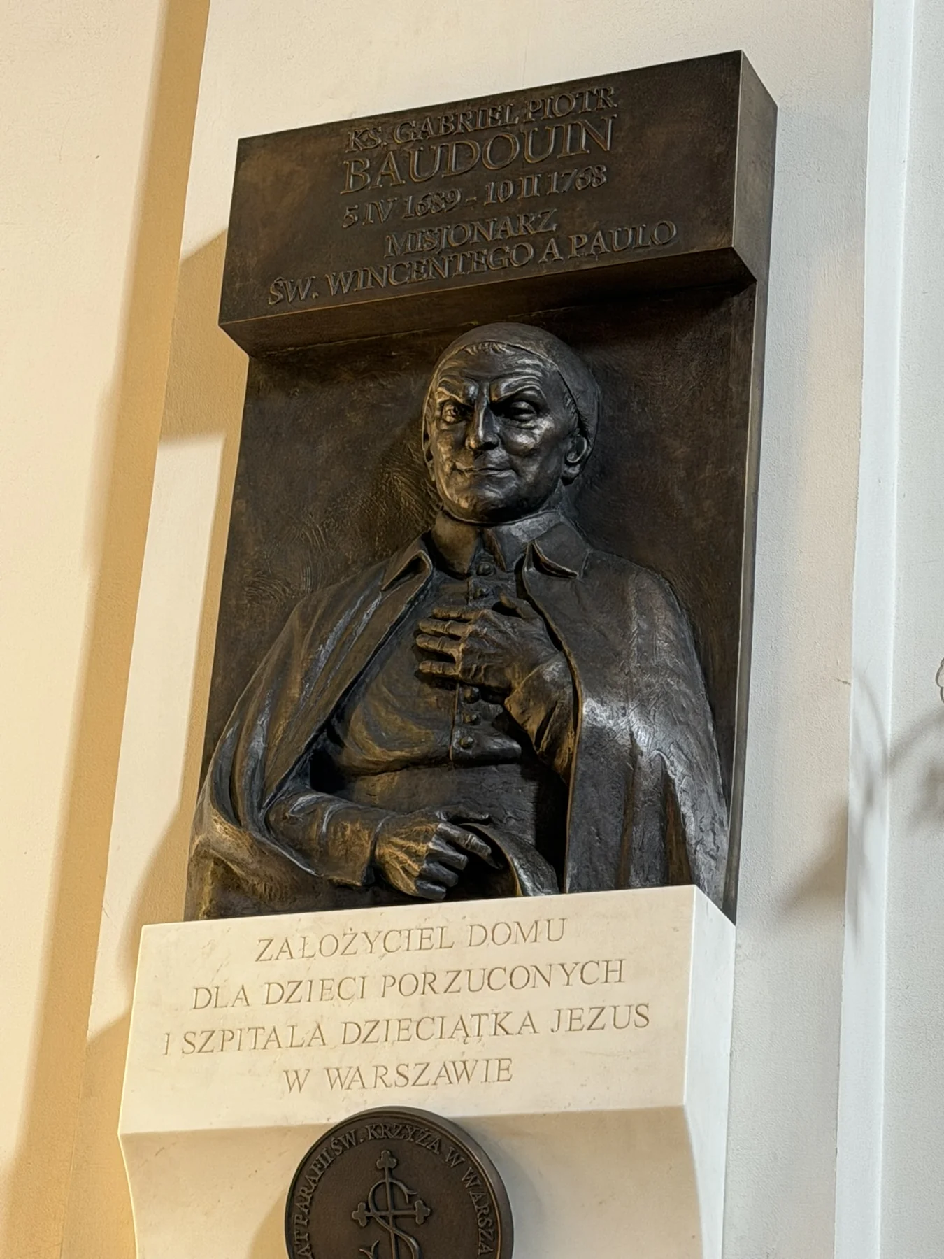 Memorial depicting Gabriel Piotr Baudouin