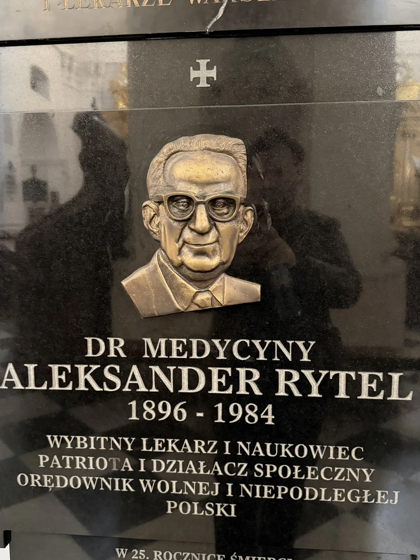 Memorial depicting Aleksander Rytel