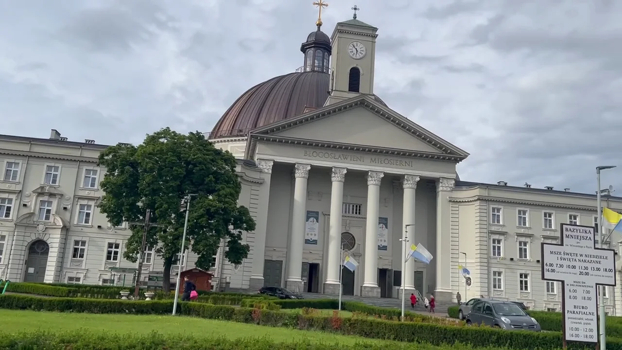 A Catholic basilica in Bydgoszcz, illustrating basilica as an ecclesiastical title rather than a synonym for cathedral.