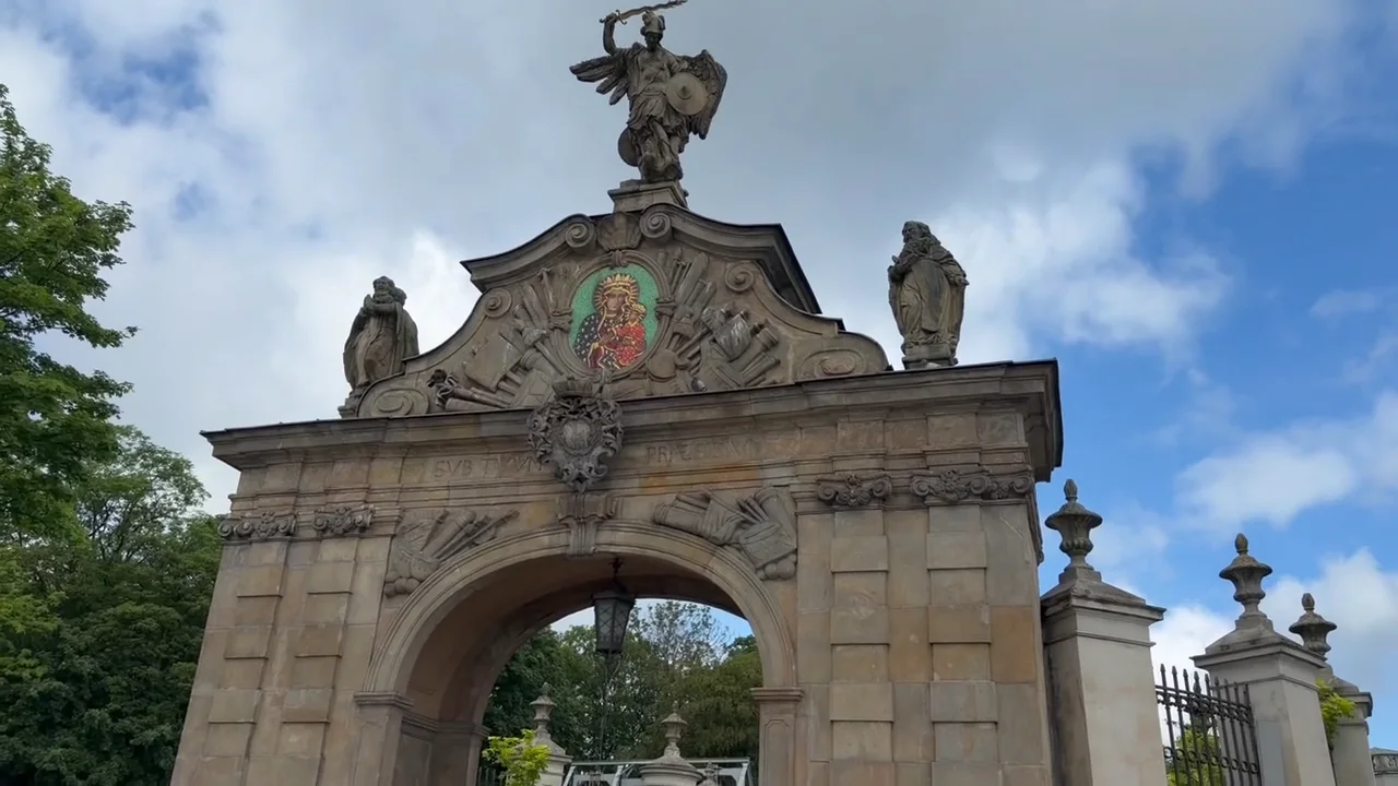 Entrance and monastic complex at Jasna Góra in Częstochowa.