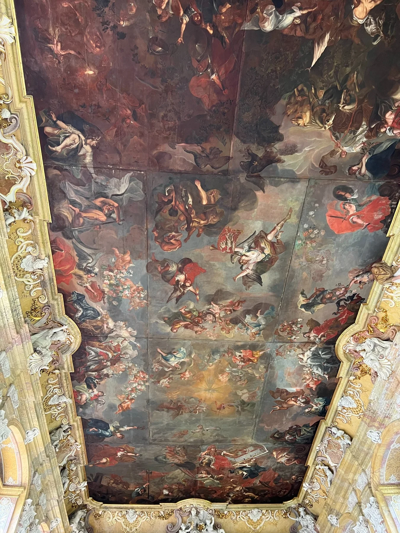 A monumental painted ceiling in the former Cistercian complex at Lubiąż.