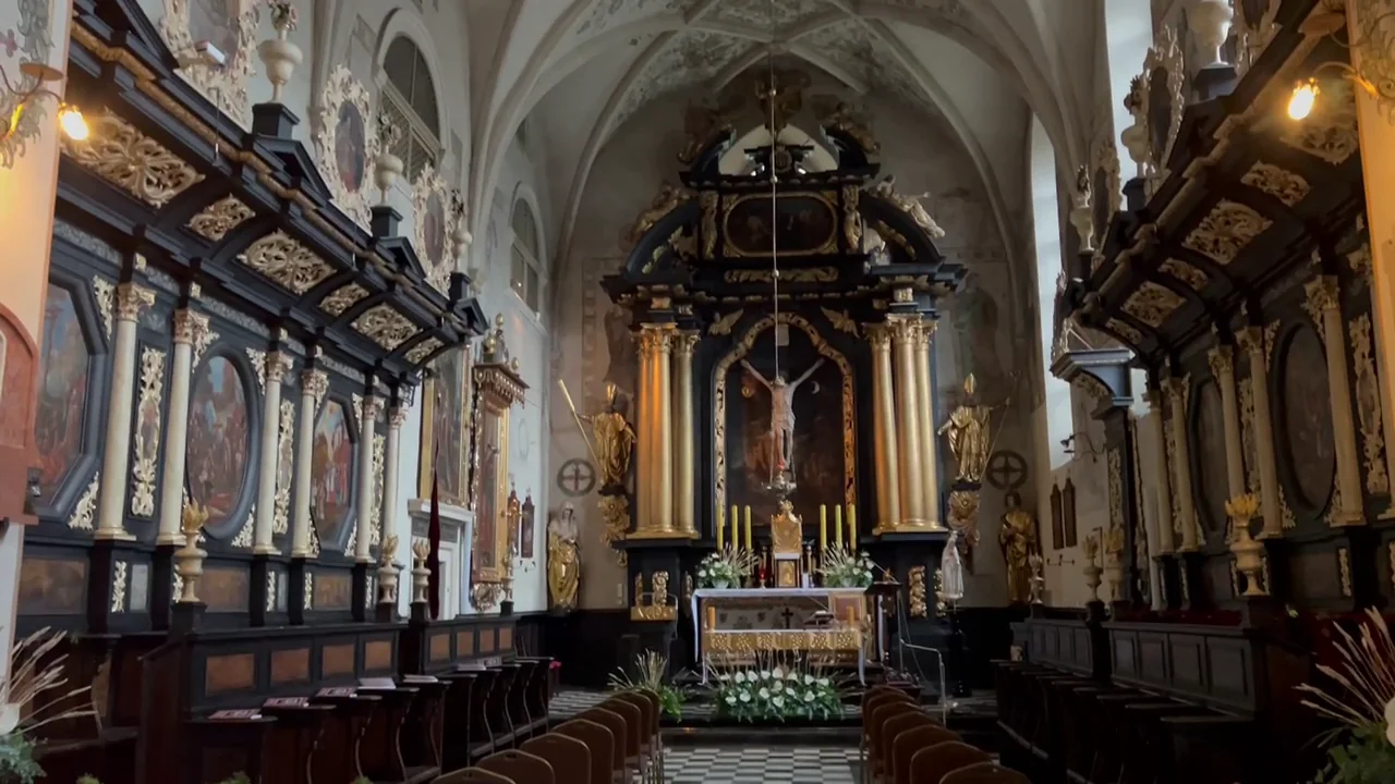The monumental Veit Stoss altarpiece inside St Mary’s Basilica in Kraków.