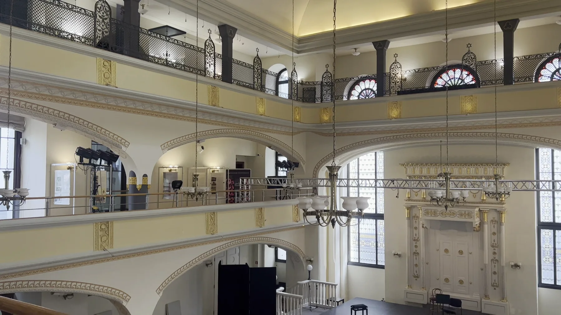 The restored interior of the White Stork Synagogue in Wrocław.