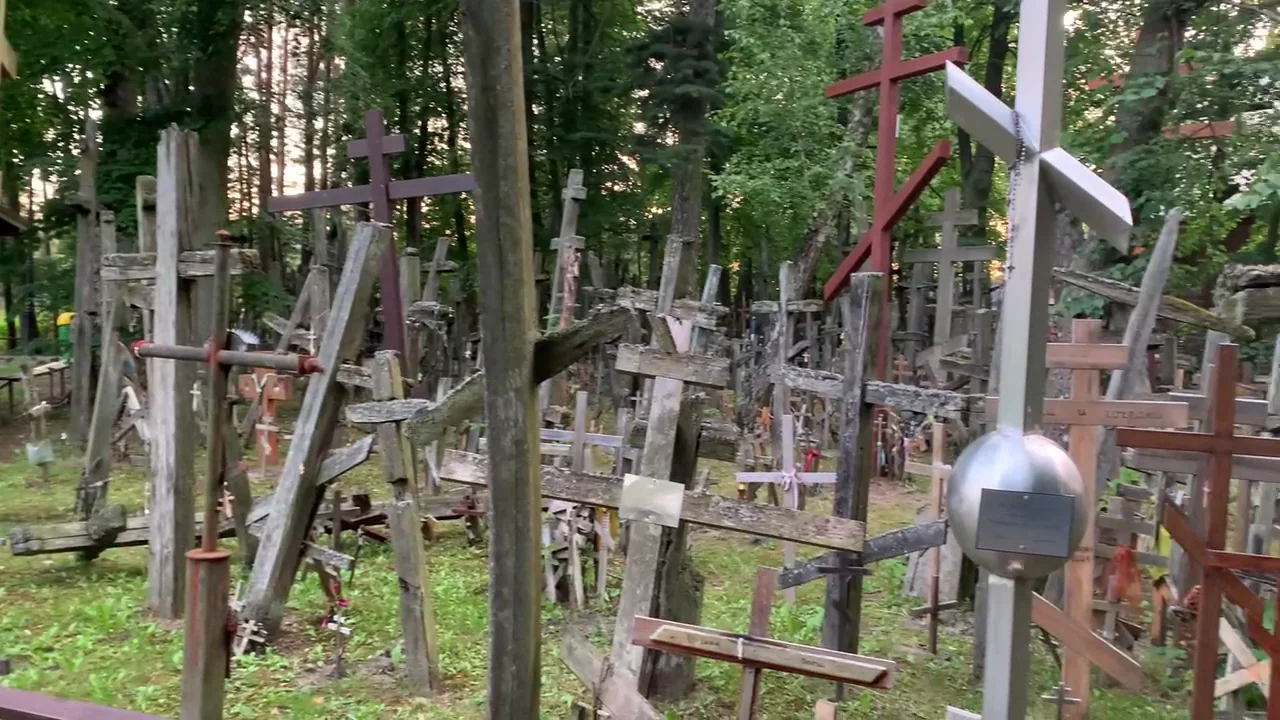 Pilgrims' crosses at Grabarka
