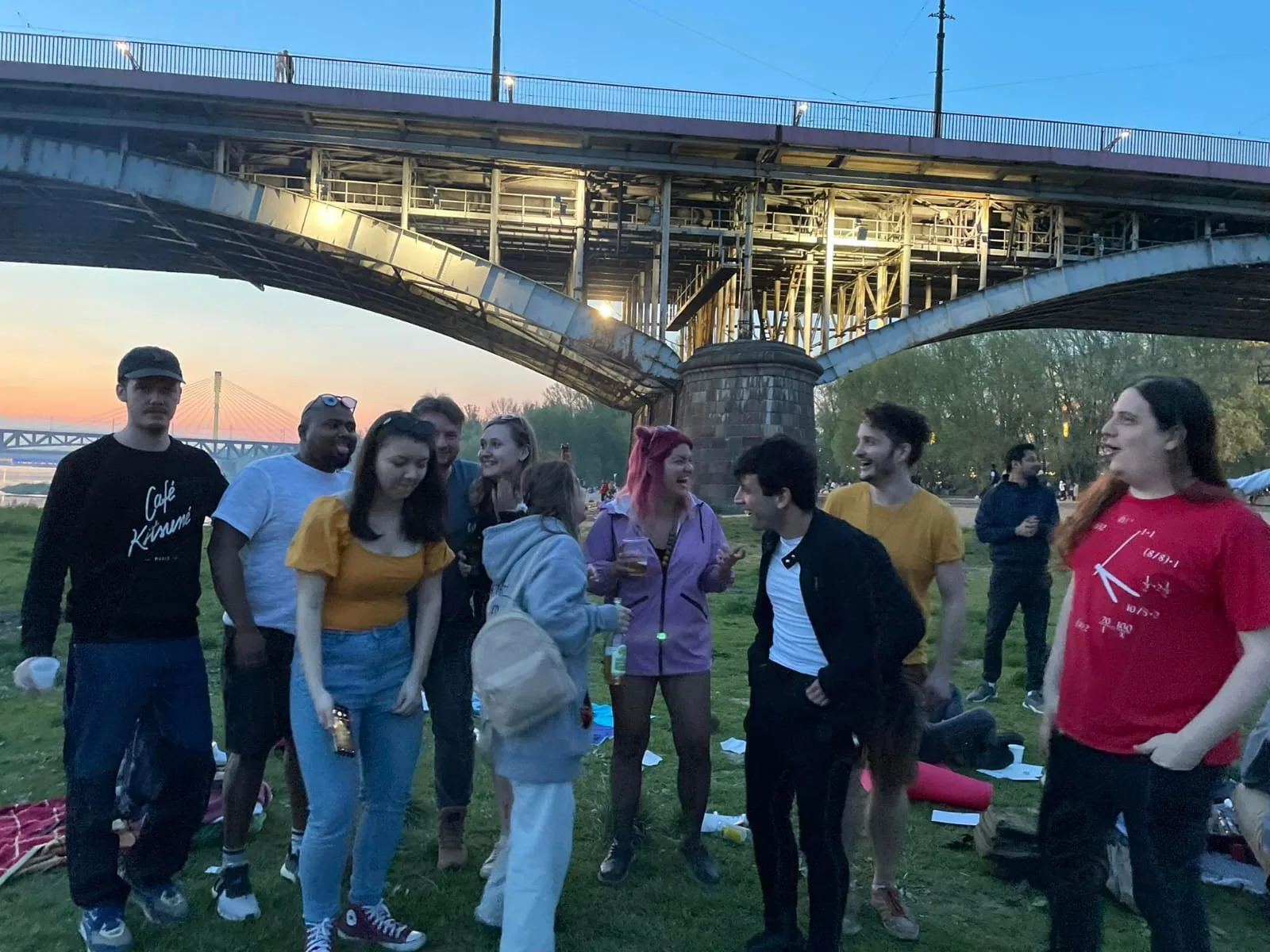 Warsaw Global members at an outdoor social event in Warsaw