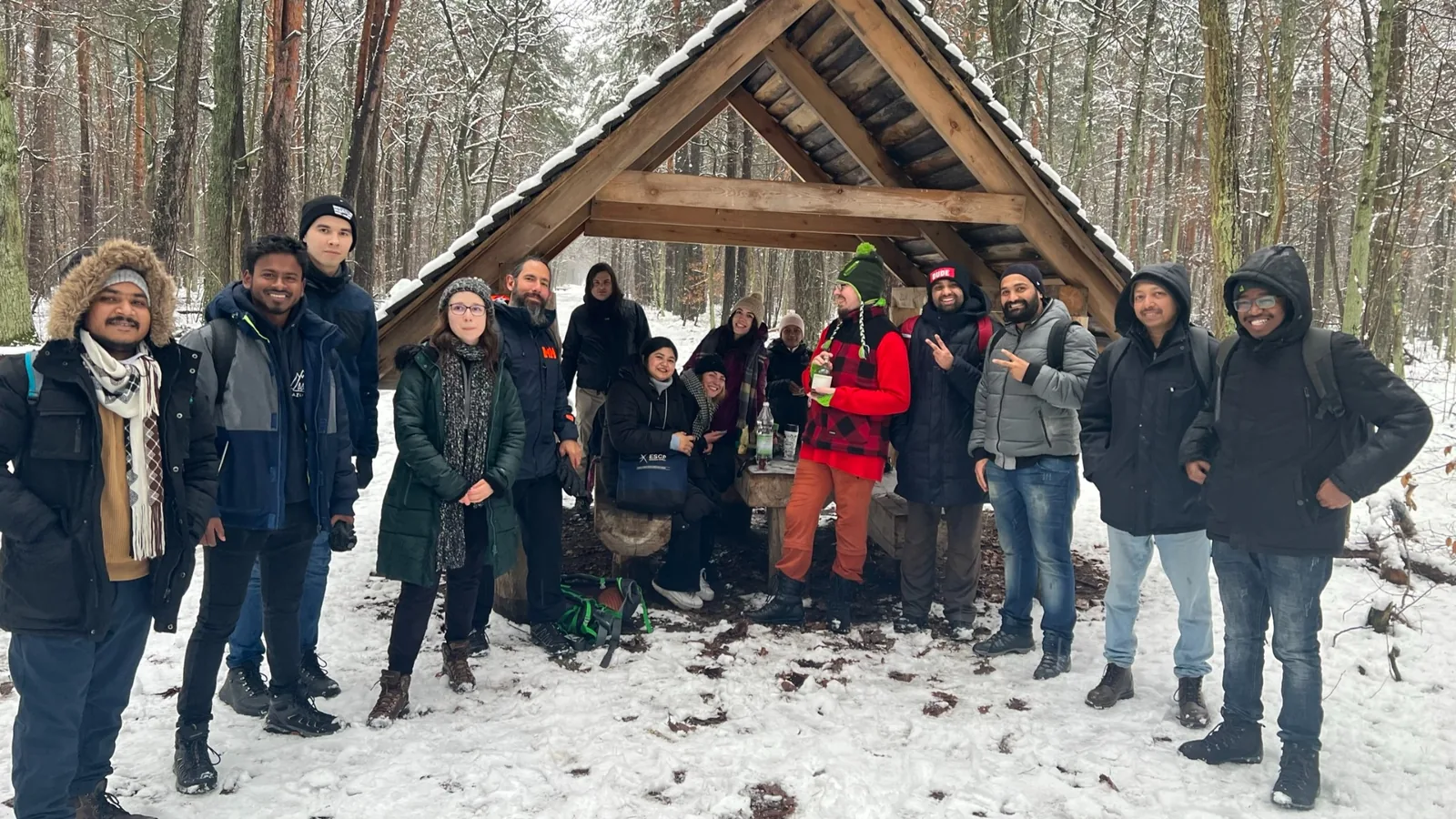 Warsaw Global members on a winter hike