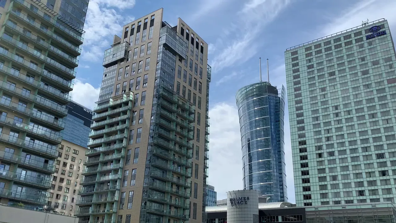 Contemporary high-rise architecture across central Warsaw