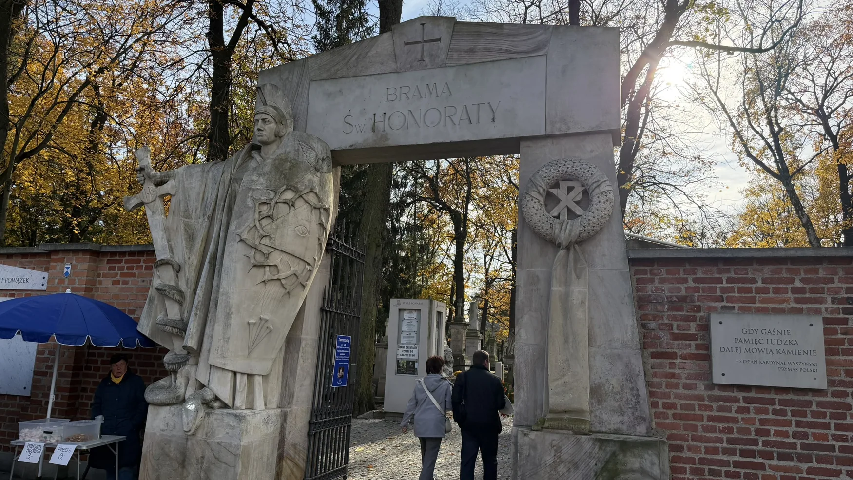 Historic entrance gate to Old Powązki Cemetery