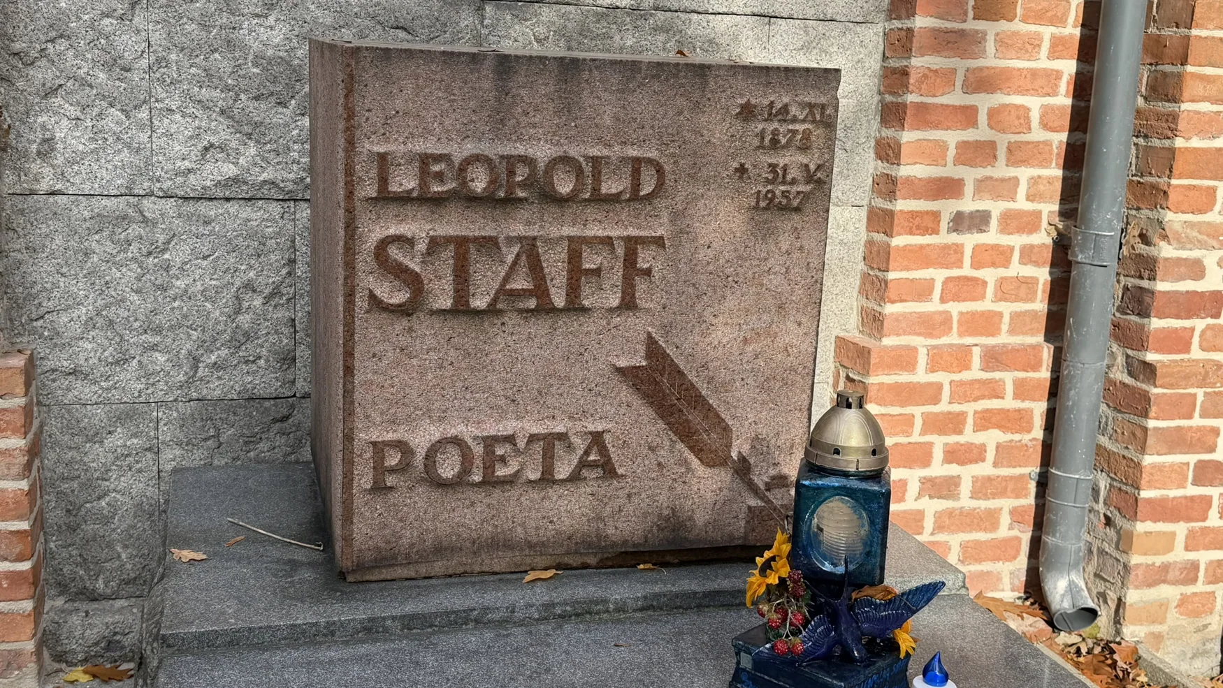 Grave of Polish poet Leopold Staff at Old Powązki