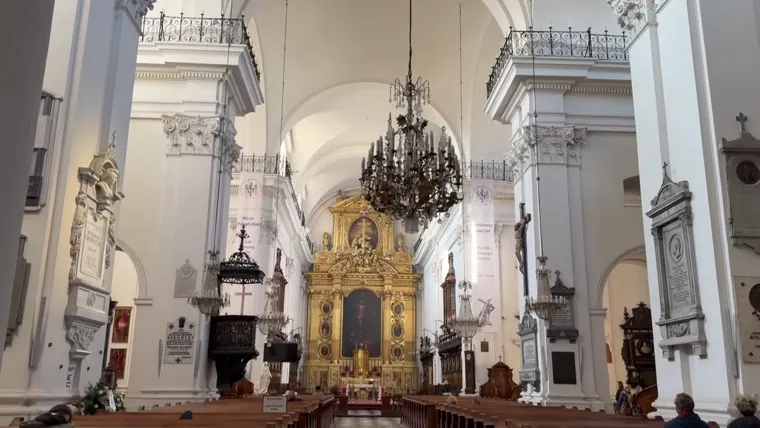 Inside Holy Cross Basilica