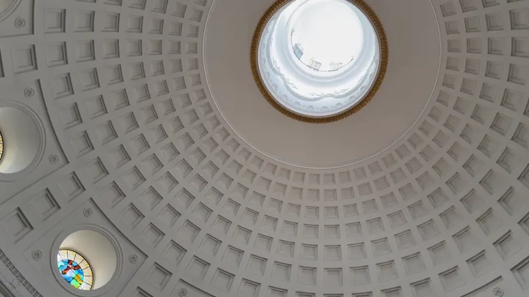 Looking up into the dome at Holy Trinity