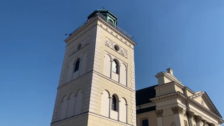 The separate bell tower of St Anne’s