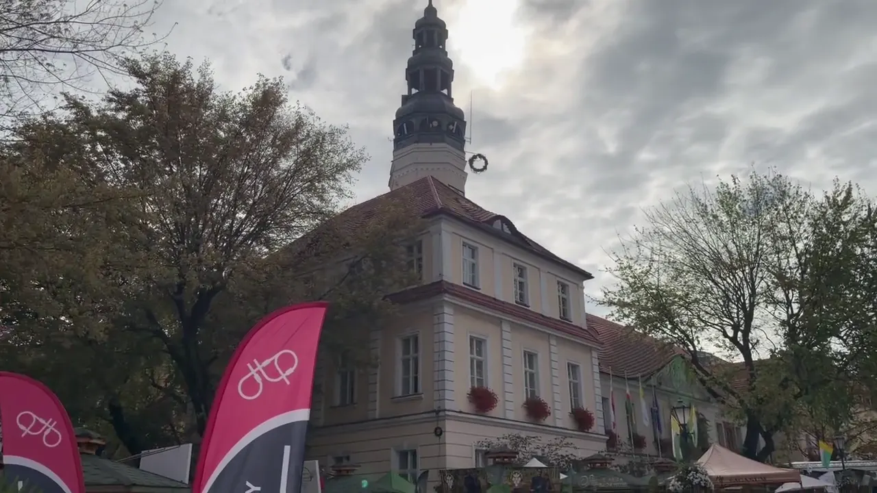 Zielona Góra's historic Town Hall during Winobranie